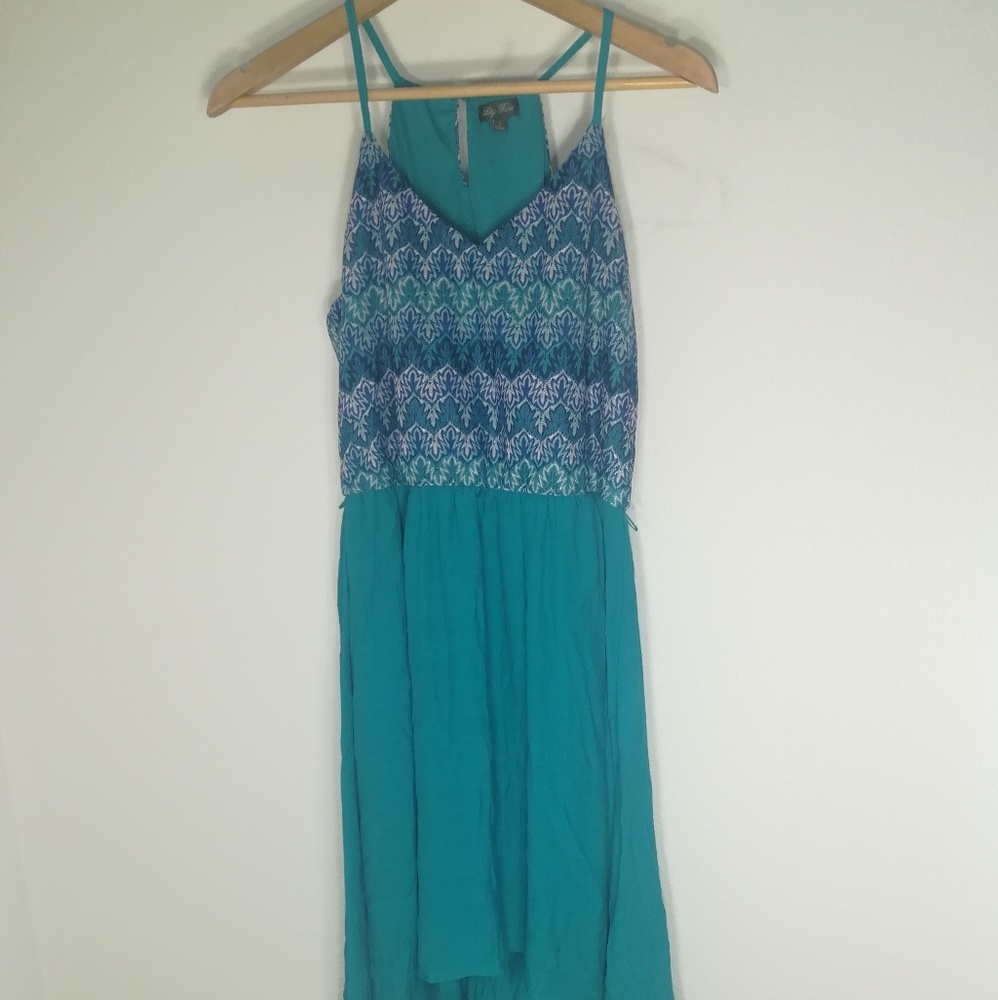 Lily Rose Teal Blue High Low Dress Size L